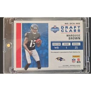 2019 Panini Contenders Marquise Brown‎ Draft Class Auto RC 14/49 DCA-MB Ravens